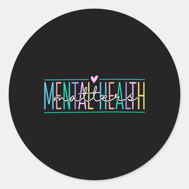 Sticker Rond Sensibilisation à la santé mentale (Devant)