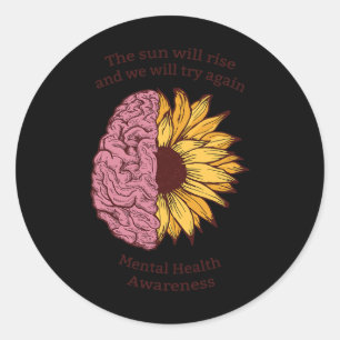Sticker Rond Sensibilisation à la santé mentale 2