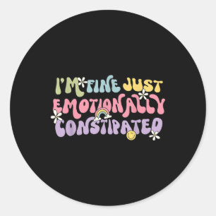 Sticker Rond Sensibilisation à la santé mentale &amp; Maladie c