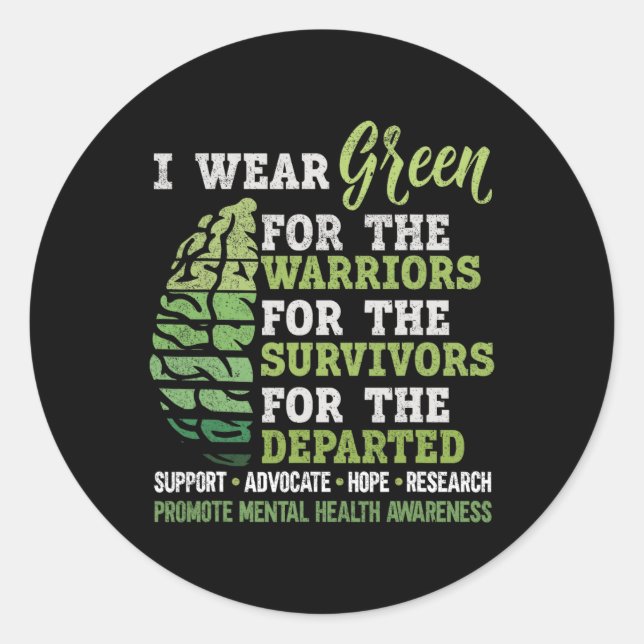 Sticker Rond Sensibilisation à la santé mentale, ça compte Sout (Devant)