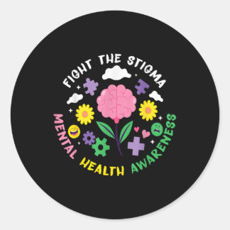 Sticker Rond Sensibilisation à la santé mentale Dépression Prév