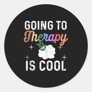 Sticker Rond Sensibilisation à la santé mentale La thérapie de