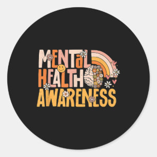 Sticker Rond Sensibilisation à la santé mentale Maladie mentale