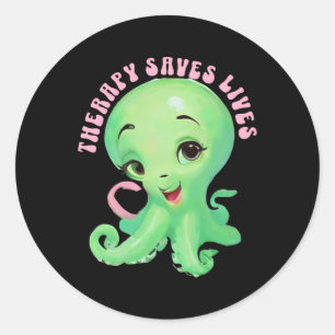 Sticker Rond Sensibilisation à la santé mentale Positivité Thér