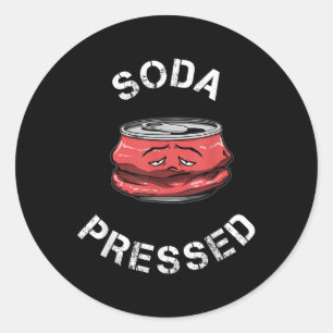 Sticker Rond Sensibilisation à la santé mentale Soda Pressé Dép