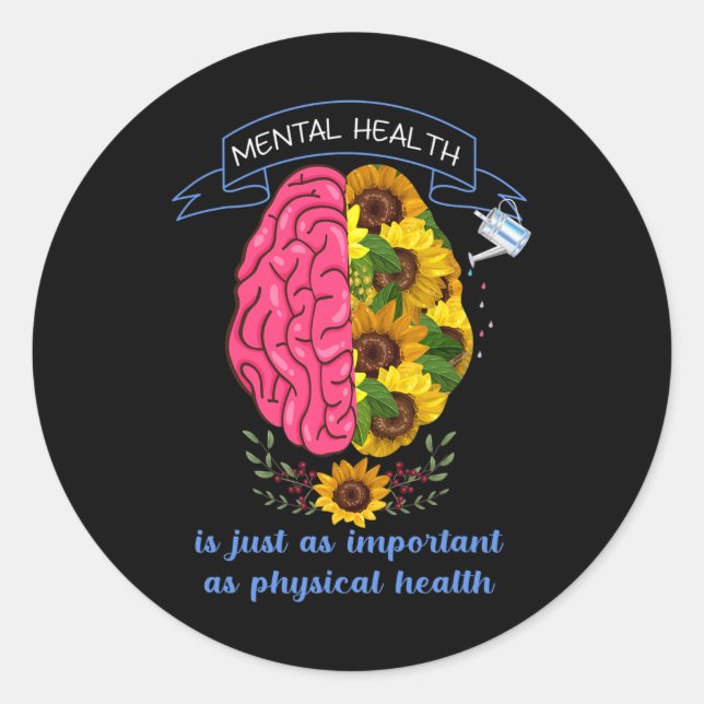 Sticker Rond Sensibilisation à la santé Prévention du suicide (Devant)