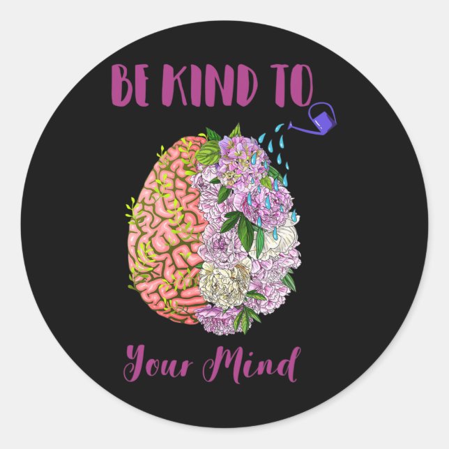 Sticker Rond Sensibilisation à la santé Soins personnels Soyez  (Devant)