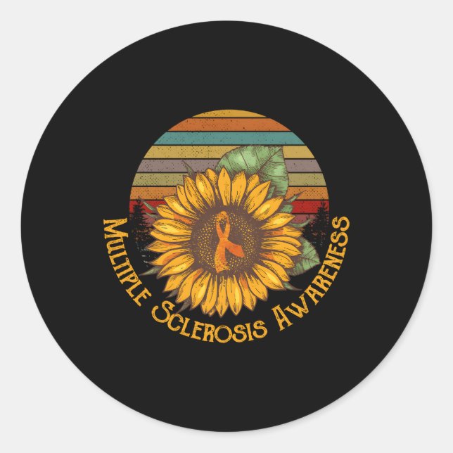 Sticker Rond Sensibilisation à la sclérose en plaques (Devant)