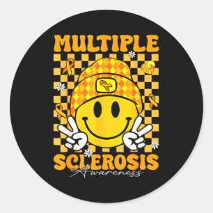 Sticker Rond Sensibilisation à la sclérose en plaques, soutien