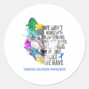 Sticker Rond Sensibilisation à la sclérose tuberculeuse Cadeaux