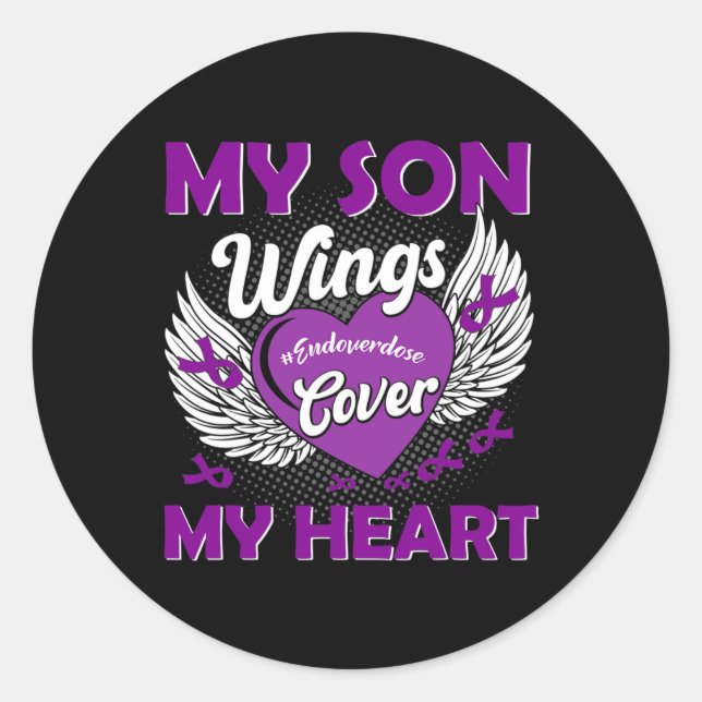 Sticker Rond Sensibilisation à la surdose de drogue Cadeaux de  (Devant)