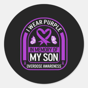 Sticker Rond Sensibilisation À La Surdose De Drogue En Mémoire