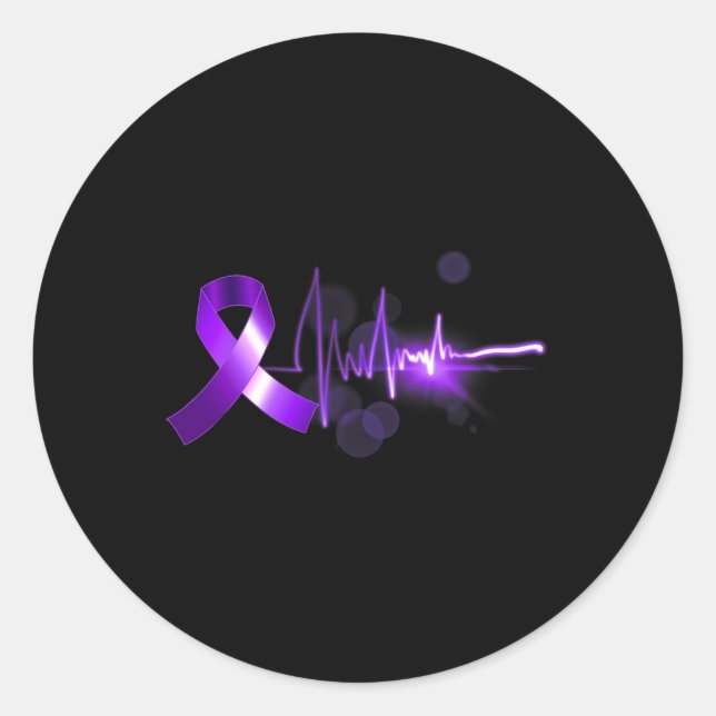 Sticker Rond Sensibilisation à la surdose d'opioïde au ruban de (Devant)
