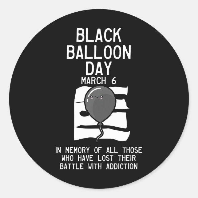 Sticker Rond Sensibilisation à la surdose du jour du ballon (Devant)