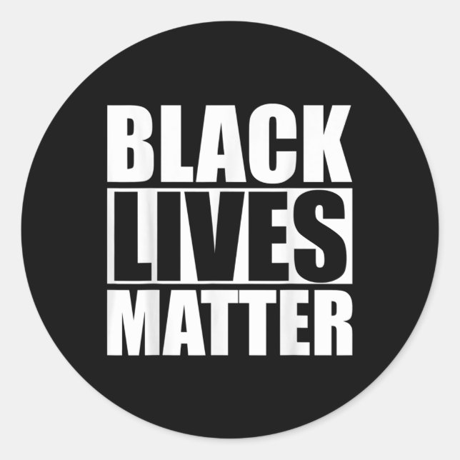 Sticker Rond Sensibilisation à la vie noire de Blm (Devant)