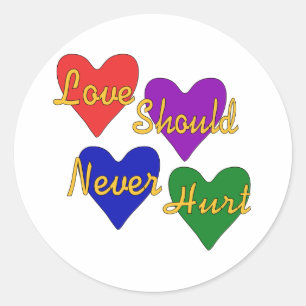 Sticker Rond Sensibilisation à la violence domestique