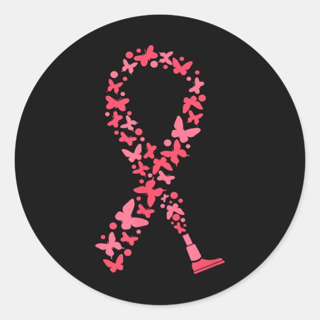 Sticker Rond Sensibilisation à l'amiante Ruban Handicap Prosthé (Devant)