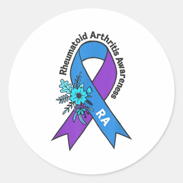Sticker Rond Sensibilisation à l'arthrite rhumatoïde Survivant  (Devant)