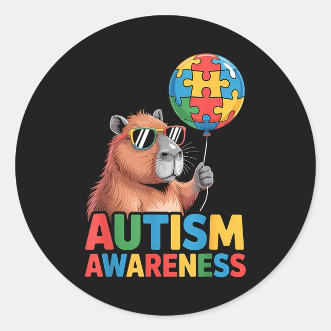 Sticker Rond Sensibilisation à l'autisme  (Devant)