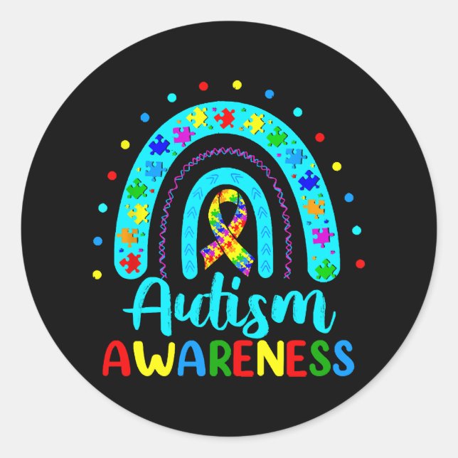 Sticker Rond Sensibilisation à l'autisme (Devant)