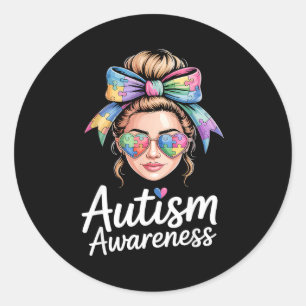 Sticker Rond Sensibilisation à l'autisme