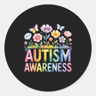 Sticker Rond Sensibilisation à l'autisme autiste
