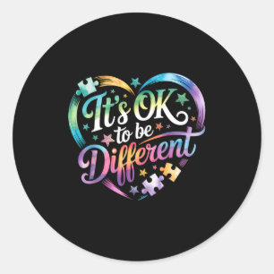 Sticker Rond Sensibilisation à l'autisme autiste
