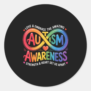 Sticker Rond Sensibilisation à l'autisme autistique