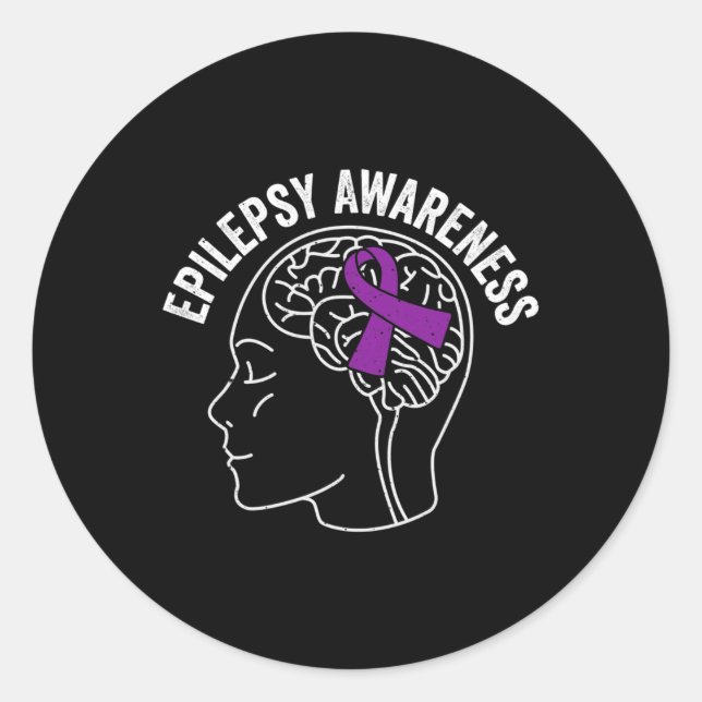 Sticker Rond Sensibilisation à l'épilepsie 5  (Devant)