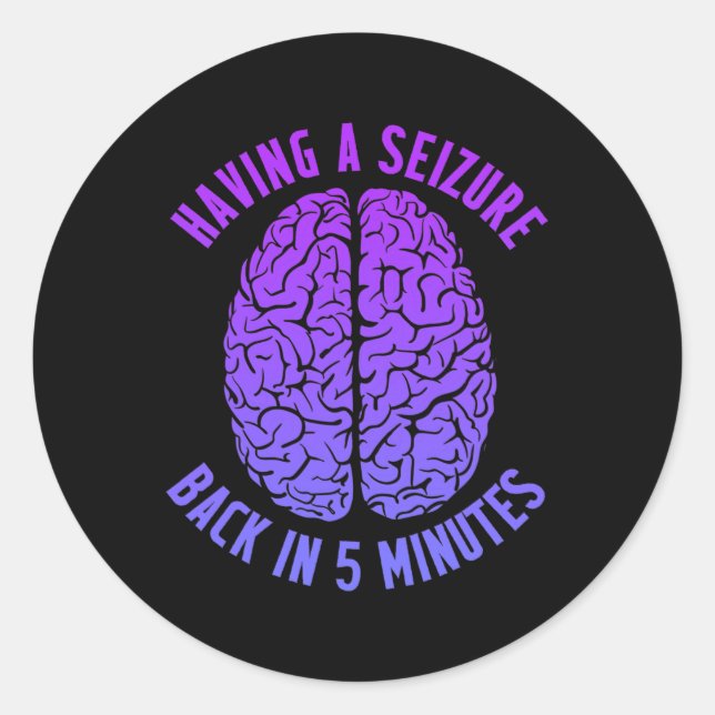 Sticker Rond Sensibilisation à l'épilepsie Avoir saisi Epilepti (Devant)