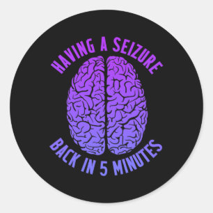 Sticker Rond Sensibilisation à l'épilepsie Avoir saisi Epilepti