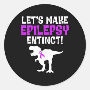 Sticker Rond Sensibilisation à l'épilepsie Faire l'épileptique 