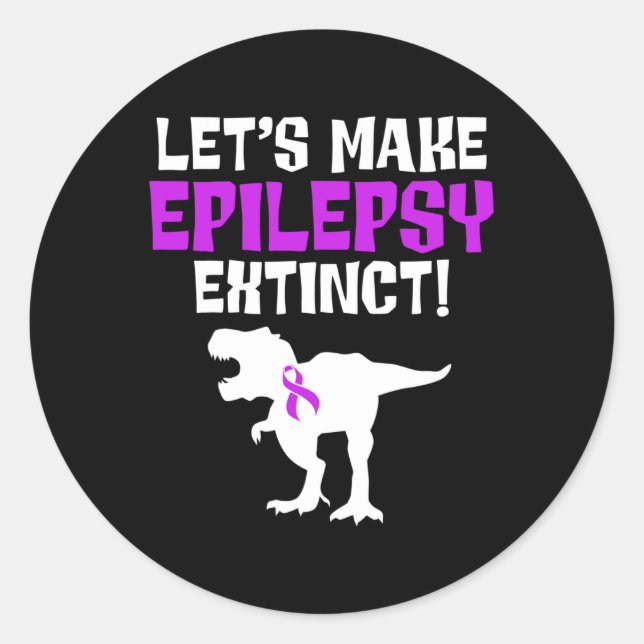 Sticker Rond Sensibilisation à l'épilepsie Faire l'épileptique  (Devant)