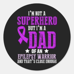 Sticker Rond Sensibilisation à l'épilepsie Guerrier épileptique