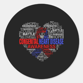 Sticker Rond Sensibilisation à l'hépatite Maladie cardiaque Lut