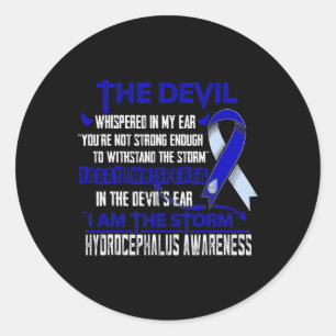 Sticker Rond Sensibilisation à l'hydrocéphalie Je suis le diabl