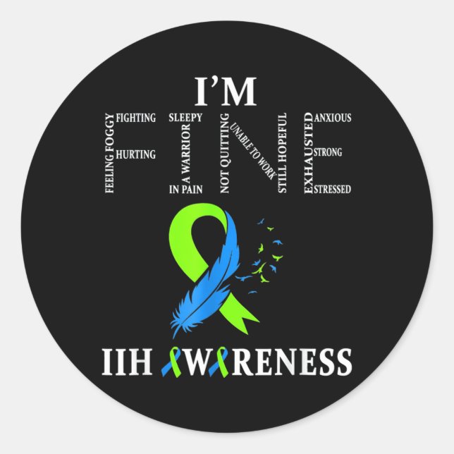 Sticker Rond Sensibilisation à l'hypertension intracrânienne id (Devant)