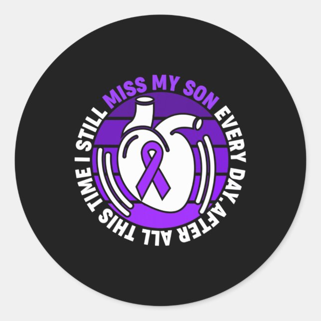 Sticker Rond Sensibilisation à l'overdose au ruban Manque de mé (Devant)