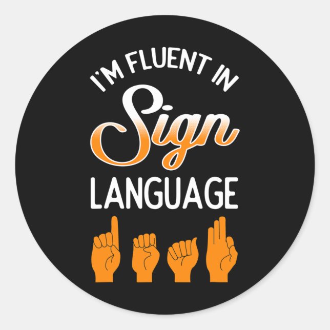 Sticker Rond Sensibilisation Aide auditive Implant Fluent In Si (Devant)