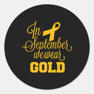 Sticker Rond Sensibilisation au cancer chez les enfants En Sept