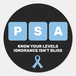 Sticker Rond Sensibilisation au cancer de la prostate PSA