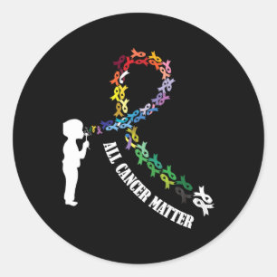Sticker Rond Sensibilisation au cancer des hommes, le cancer co