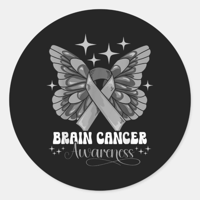 Sticker Rond Sensibilisation au cancer du cerveau _2 (Devant)