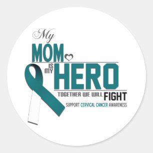 Sticker Rond Sensibilisation au cancer du col utérin : maman