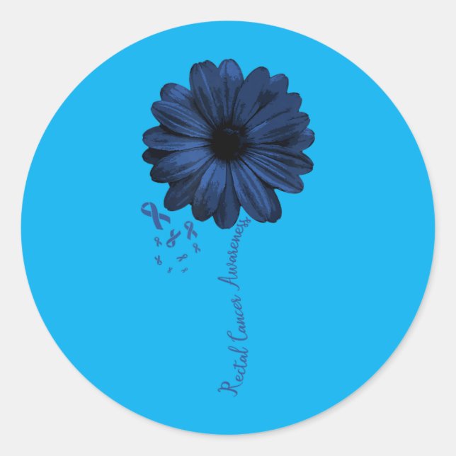 Sticker Rond Sensibilisation au cancer du rectum (Devant)