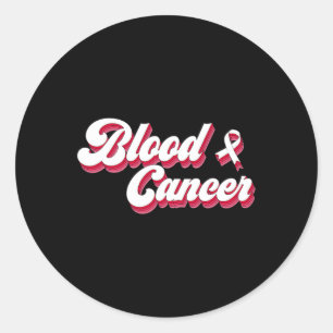 Sticker Rond Sensibilisation au cancer du sang esthétique Ruban