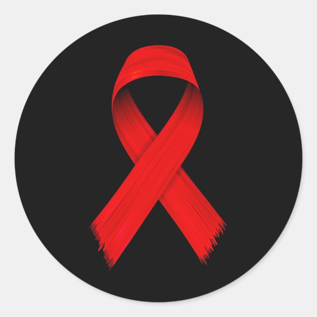 Sticker Rond Sensibilisation au cancer du sang HIVAIDS Semaine  (Devant)