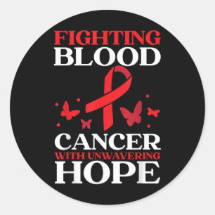 Sticker Rond Sensibilisation au cancer du sang Leucémie Lymphom