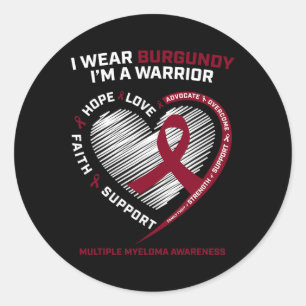 Sticker Rond Sensibilisation au cancer du sang Myélome multiple