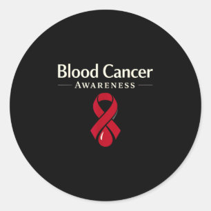 Sticker Rond Sensibilisation au cancer du sang survivant de leu